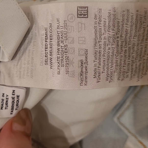 Selected femme straight fit Light wash jeans high rise - Picture 12 of 16